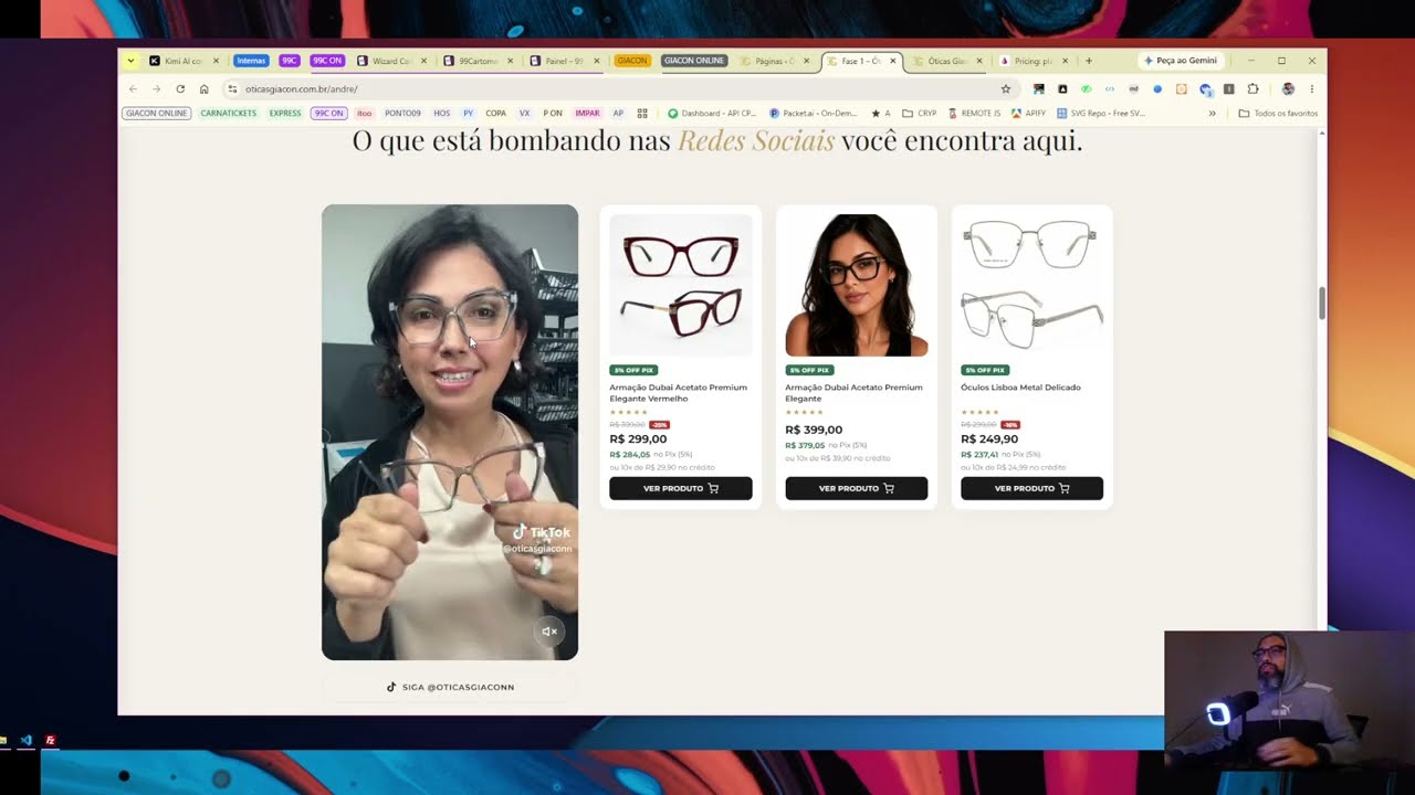 Provador Virtual para Sites de Ótica – Demonstração funcionalidades